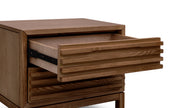 Tanner Two Drawer Ash Wood Nightstand in Roux