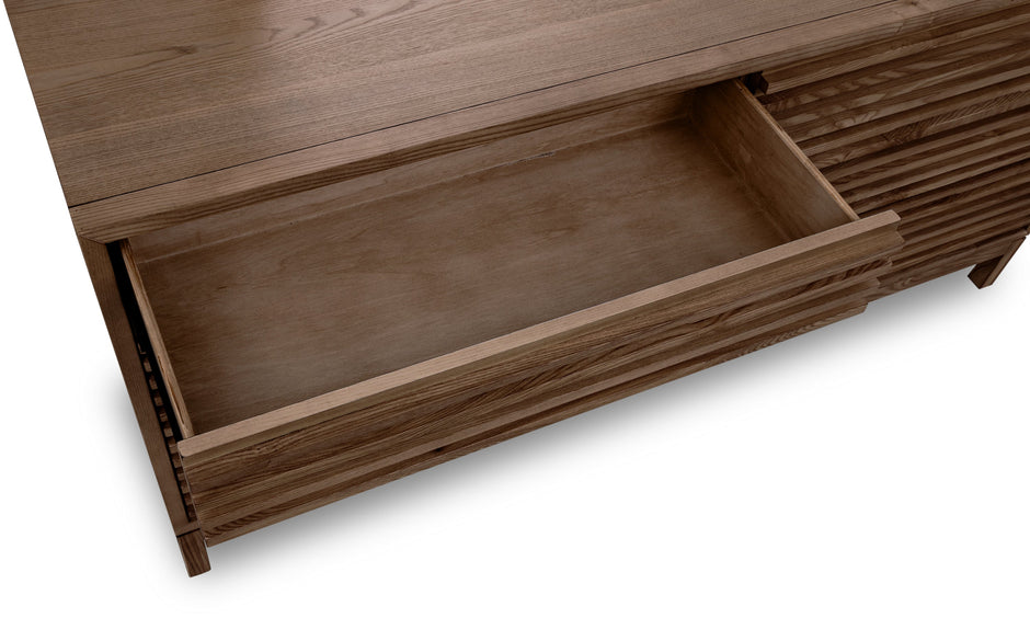 Tanner Six Drawer Ash Wood Dresser in Roux