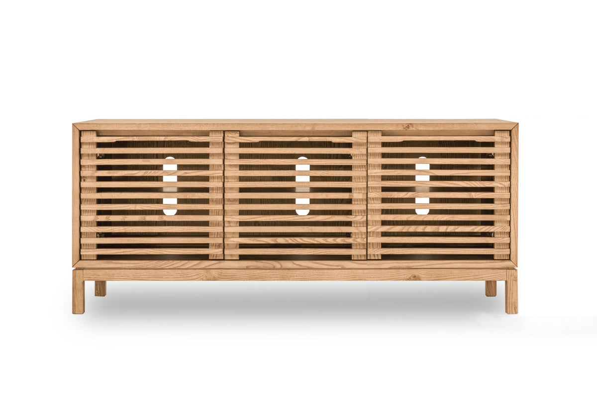 Tanner Three Door Media Console in Flaxen