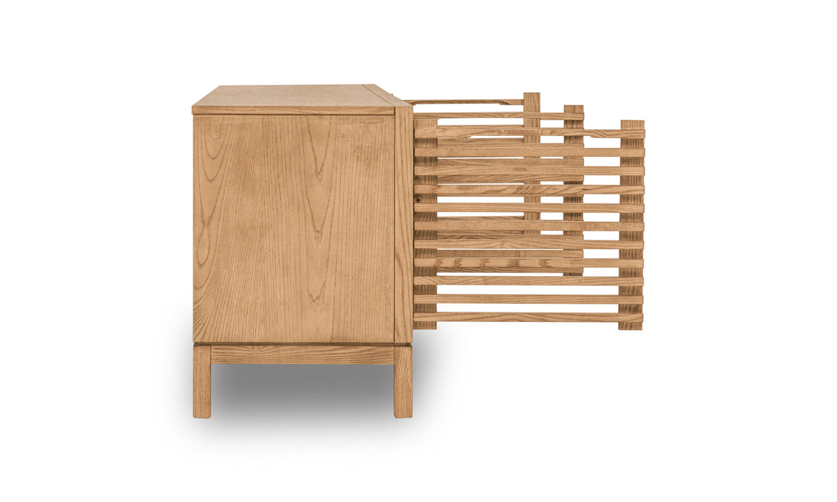 Tanner Three Door Media Console in Flaxen