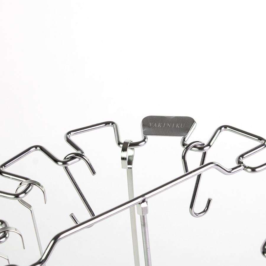 BBQ Accessory Tandoor Rack with 6 Hooks and Skewers