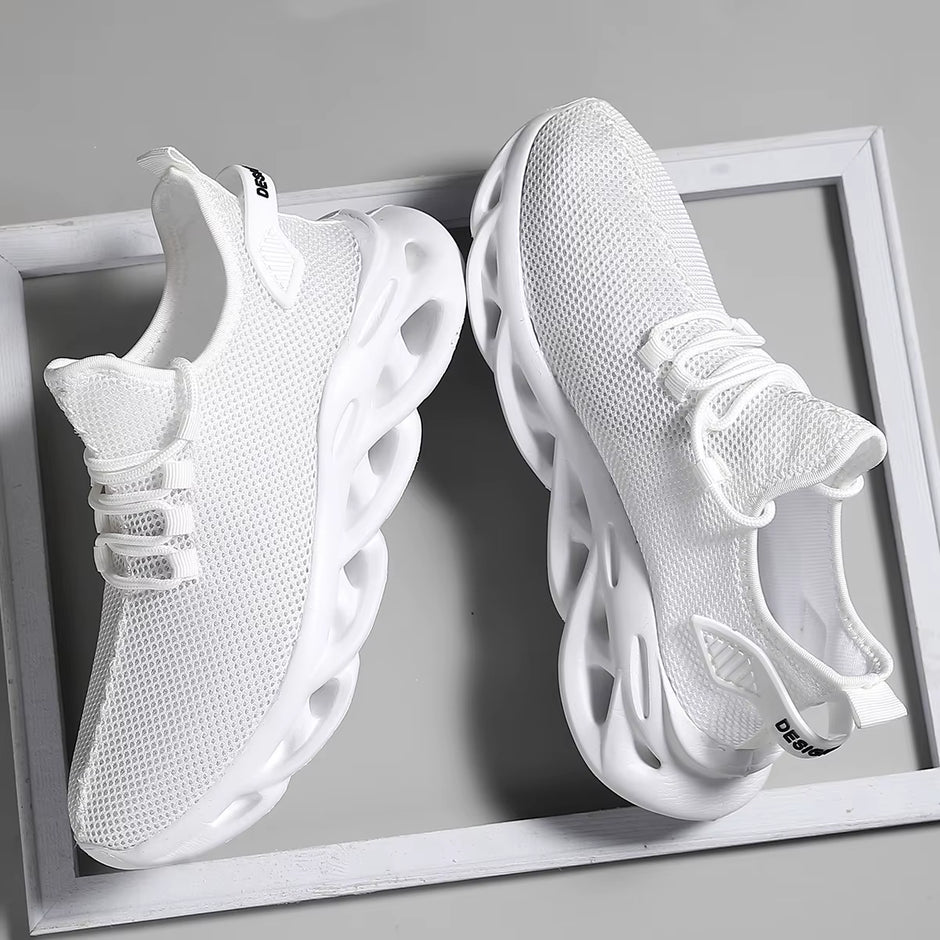 Men Casual Sport Shoes Breathable Lightweight Sneakers Outdoor Mesh Black Running Shoes Athletic Jogging Tenis Walking Shoes
