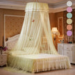 Bed Canopy Double Colors Hung Mosquito Net Princess Bed Tent Curtain Foldable Canopy on the Bed Elegant Fairy Lace Dossels D30