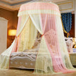 Bed Canopy Double Colors Hung Mosquito Net Princess Bed Tent Curtain Foldable Canopy on the Bed Elegant Fairy Lace Dossels D30
