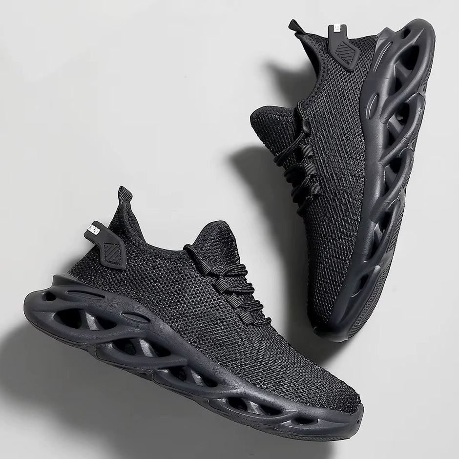 Men Casual Sport Shoes Breathable Lightweight Sneakers Outdoor Mesh Black Running Shoes Athletic Jogging Tenis Walking Shoes