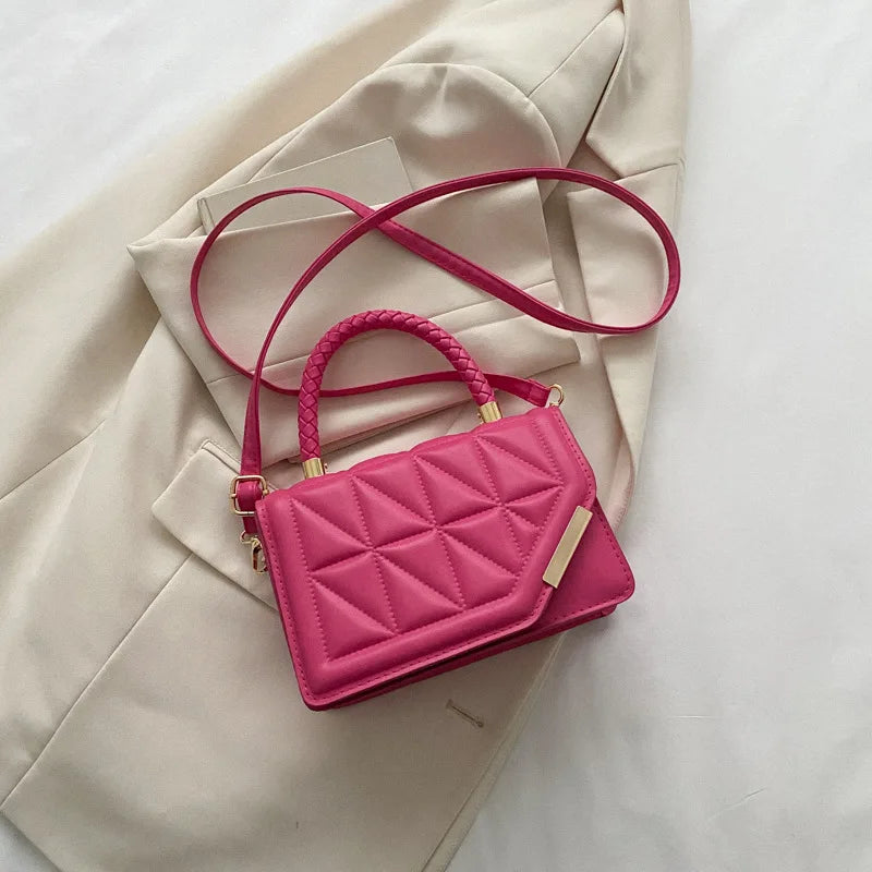 2026 New Fashion Shoulder Bag Plaid PU Leather Ladies Handbags Designer Crossbody Bags for Women