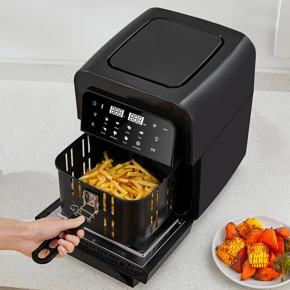 Multifunctional 7L Air Fryer Oiless Electric Oven, Dehydrator, Convection Oven, Touch Screen Presets Fry, Roast
