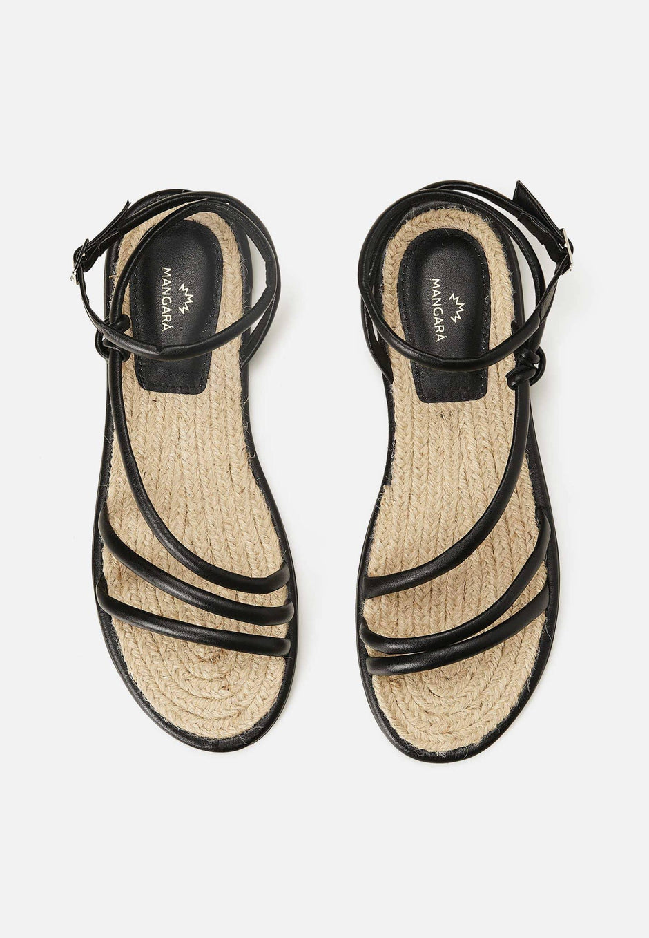 Angico Black Leather Strappy Flat (Copy)