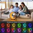 New Intelligent G Shaped LED Lamp Bluetooth Speake Wireless Charger Atmosphere Lamp App Control For Bedroom Home Decor