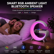 New Intelligent G Shaped LED Lamp Bluetooth Speake Wireless Charger Atmosphere Lamp App Control For Bedroom Home Decor